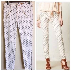 Pilcro Serif Moto Leaf Skinny Jeans